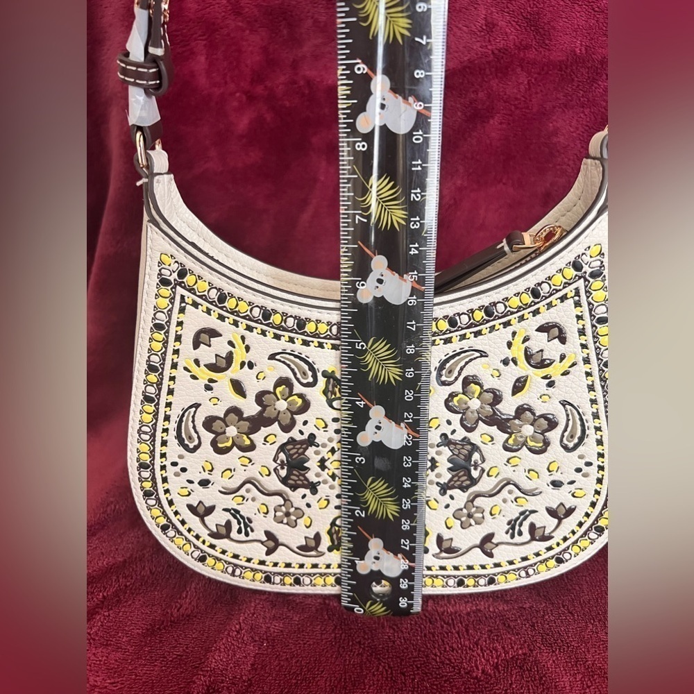 TORY BURCH•EMERSON LEATHER PRINTED SHOULDER BAG - Picture 10 of 15